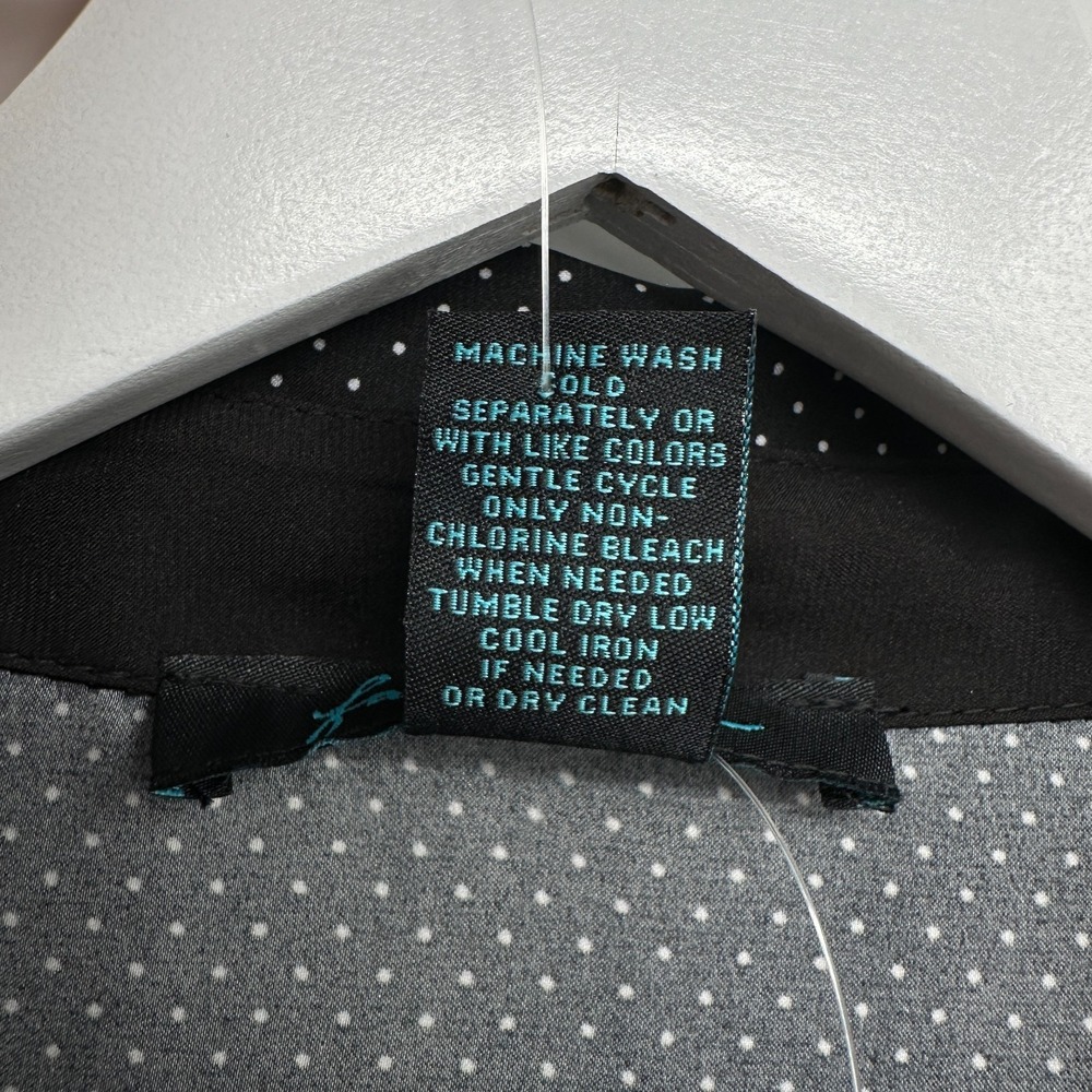 Faith‎ & Zoe Tunic Top Shirt 3X Stretch Button Up Dark Academia Polka Dot New - Picture 11 of 12